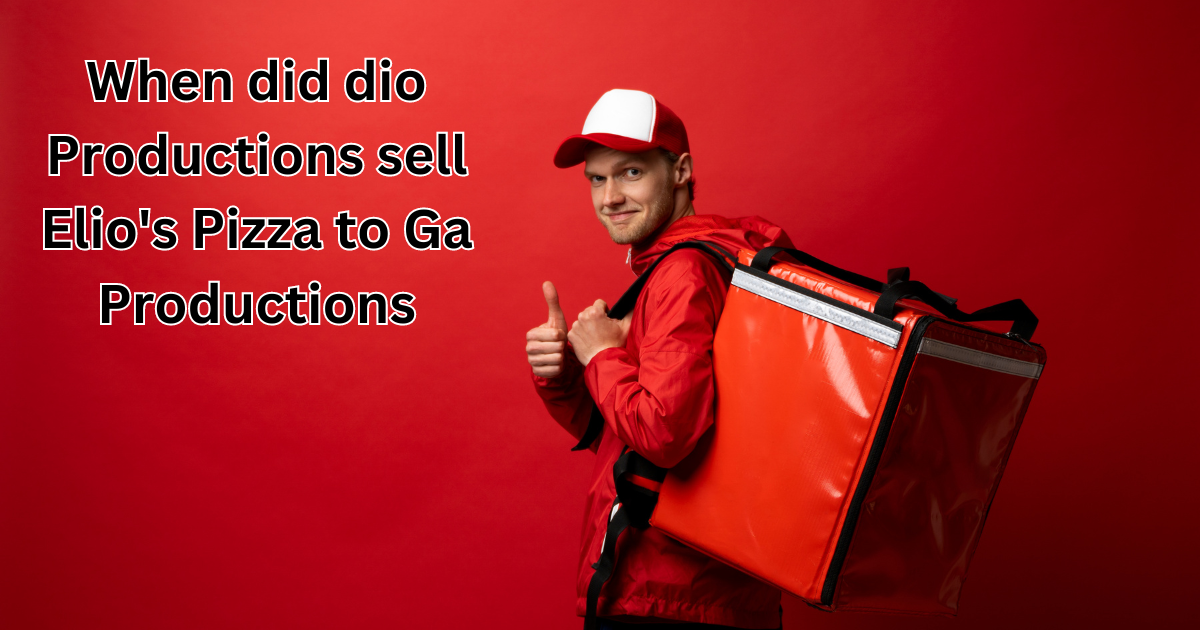 When did dio Productions sell Elio's Pizza to Ga Productions